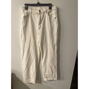 Cotton On Men's Loose Fit Straight Leg Light Wash White Denim 5-Pocket Jeans